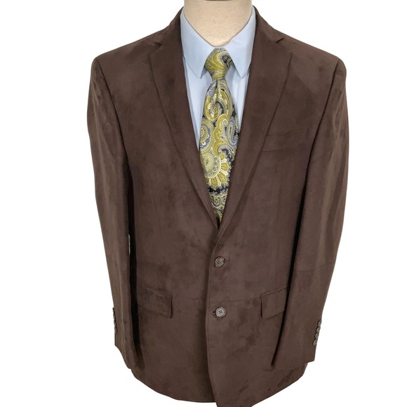 Ralph Lauren Other - Ralph Lauren Blazer Mens 40L Brown Faux Suede 2-Button Minimalist Sport Coat